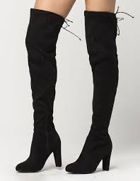 Wild Diva Over The Knee Heeled Womens Boots Black 294704100 Tillys