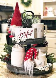 7 Two Tier Tray Decor Christmas 79 Decorinspira Com Tray Decor Christmas Christmas Kitchen Decor Christmas Tray