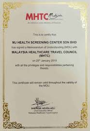 To name a few, ceda has mou's the agency recently signed a memorandum of understanding with centre for entrepreneur development and research in malaysia and botswana. Accreditation Mj Health Screening Center