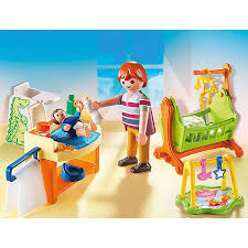 Das Babyzimmer Playmobil Nr 5304 Ist Ein Ideales Erganzungsset Zum Puppenhaus Br Br Im Grossen Alten Puppenhaus Gib Playmobil Play Mobile Babyzimmer
