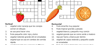 Vocabulary Worksheets Archives Spanishlearninglab Puzzles And Answers Fruit Crossword Puzzle