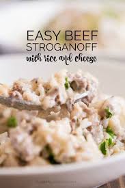 Oh beef stroganoff—the ultimate comfort food! Easy Beef Stroganoff With Rice And Cheese The Best Blog Recipes