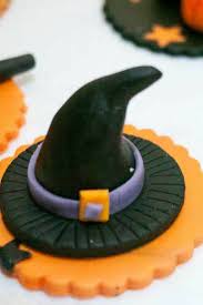 Halloween Witch S Hat Cupcake Topper With Apple Blueberry Cupcakes Veena Azmanov