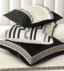 Black And Cream Comforter Abernathy Black Cream Neutral Luxury Bedding Designer Bedding Modern Decorative Accent Throw Euro Sham Footstool Ottomans Pillows Throw Pillows Cream Bedding