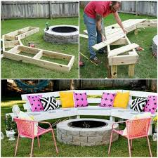 How to build your own fire pit: Seating Area Diy Outdoor Seating Fire Pit Bench Fire Pit Seating