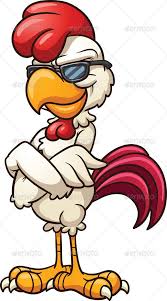 Cool Chicken Cartoon Chicken Chicken Illustration Rooster Art