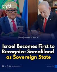 Israel has become the first country to formally recognize Somaliland as an  independent state, a major step for the territory that has sought  international recognition since declaring independence from Somalia in 1991.