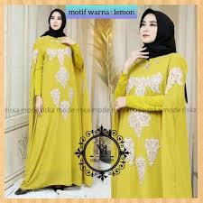Kamu juga bisa menggunakan pasmina warna biru dongker juga lho. Jual Baju Dress Muslim Wanita Gamis Jumbo Xxl Pesta Kaftan Premium Lemon Kota Bandung Sarung Tenun Bandung Tokopedia