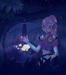 Luckyxclover Gave Us A Guild Wars 2 Sylvari Mesmer And Her Harp Https Forum Fr Guildwars2 Com Forum Community Fangen Fan Art Env Guild Wars Guild Wars 2 Art
