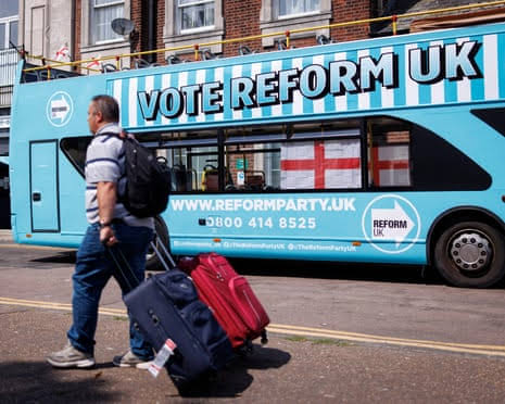 Reform UK fined for failing to declare it was publisher of campaigns material | Reform UK | The Guardian