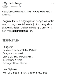 Pengambilan kumpulan pertama pelajar sesi jun 1999 ialah seramai 166 orang. Uitm Seri Iskandar Infopelajar2u On Twitter Siaran Media Uitm Sedia Laluan Kemasukan Untuk Pelajar Lepasan Sekolah Tahfiz Academy Of Contemporary Islamic Studies Uitm Media Fb Rasmi Bahagian Pengambilan Pelajar Uitm