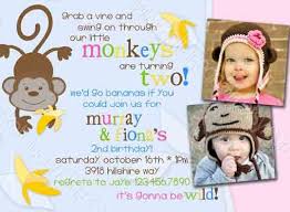 Daughter Birthday Invitation Message For Kids Kottage On 5th Design Studio Monkey Birthday Parties Birthday Party Invitations Printable Monkey Birthday Party Invitations