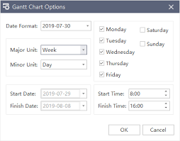 set gantt chart view in mindmaster