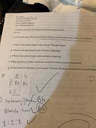 That is to say, it takes two determining this character, one from the father, the other from the mother. Name The Gene That Would Have Blonde And Brunette Chegg Com