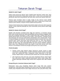 Hal ini dapat dipengaruhi usia hingga jenis kelamin. Tekanan Darah Tinggi