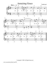 Piano music sheets with fingering, reading aids, audio samples, easy to expert. Amazing Grace Scottish Folk Song Free Piano Sheet Music Pdf