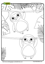 Now go and have fun! Coloring Page Sloth