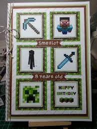 How to make a minecraft birthday card. Minecraft Birthday Card Minecraft Birthday Card Girl Birthday Cards Minecraft Cards