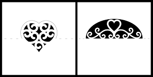 Place Cards 3 Kaarten Silhouet