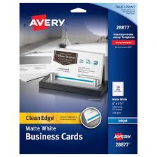 Our business card template gallery is the perfect place to find a design template that matches your style. Avery Clean Edge Printable Business Cards Matte 120 Cards 28877 Avery Com