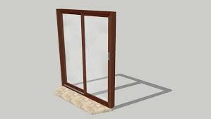 Aluminum frame panel screen integrating seamlessly sliding glass door system, with manufacturer's standard rollers. Wooden Frame Sliding Glass Door Assembly 3d Warehouse