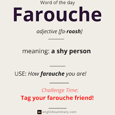 Farouche Meaning And Examples Interesting English Words English Words English Vocabulary Words