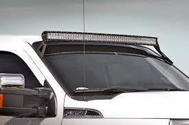 54in Curved Led Light Bar Upper Windshield Mounting Brackets For 99 16 Ford Super Duty Pickups 70516 Rough Country