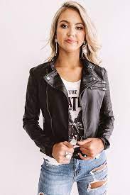 Let The Good Times Roll Faux Leather Jacket Cute Leather Jackets Leather Jacket Outfits Fall Jackets Outfit