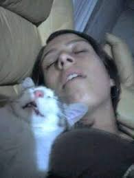 Me and cat...🤣🤣🤣 not actual photo of me 😴😴😴😴