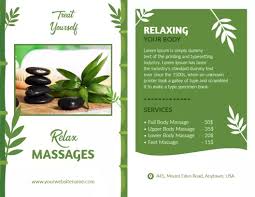 Printable gift cards templetes massage therapist. Massage Brochure Templates Photoadking
