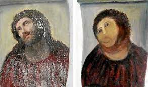 Check out amazing jesus artwork on deviantart. Amateur Restoration Botches Jesus Painting In Spain The World From Prx