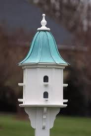 Had a new copper roof installed over bay window on front of my new house. Copper Roof Vinyl Birdhouse Dovecote With 8 Perches The Birdhouse Chick