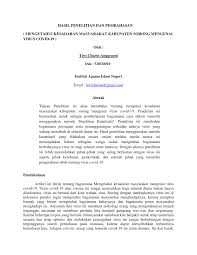 Check spelling or type a new query. Pdf Hasil Penelitian Dan Pembahasan Mengetahui Kesadaran Masyarakat Kabupaten Sorong Mengenai Virus Covid 19 Oleh