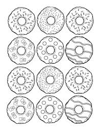Valentine's box of chocolates color in these valentine's boxes of chocolate! Donuts With Chocolate And Sprinkles Coloring Page 1001coloring Com
