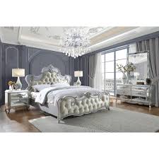 Buy canopy bedroom set online on ny furniture outlets. Silver Mirror Cal King Canopy Bedroom Set 5 Pcs Modern Homey Design Hd 6001 Hd Ck6001 5pc Bedroom