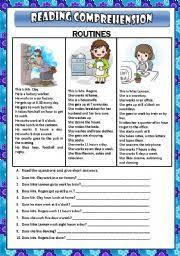 reading comprehension worksheets