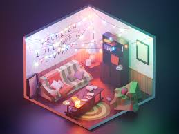 Stranger Things Isometric Art Isometric Design Isometric Illustration