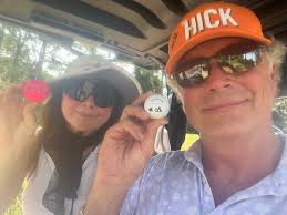 Sentimental golf ball from dad still in use