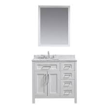 Shop wayfair for all the best 36 inch bathroom vanities. Ove Decors Tahoe 36 In White Single Sink Bathroom Vanity With White Carrara Natural Marble Top Mirror Included Lowes Com Single Sink Bathroom Vanity Bathroom Sink Vanity Single Basin Sink