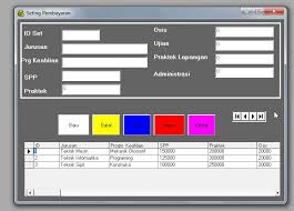 Master aplikasi database administrasi sekolah excel merupakan kumpulan beberapa data yang tersimpan dalam sebuah file aplikasi yang dapat dipergunakan secara sistematik dan bermanfaat bagi pendidik maupun operator sekolah. Program Pembayaran Spp Sekolah Vb Net Crimsoncloud