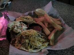 Perfectly crispy panko coated cod and spicy slaw piled into a corn tortilla, the perfect taco for your next taco tuesday. Shrimp Tacos And Lola S Salad Picture Of Lola S Seafood Eatery Stuart Tripadvisor