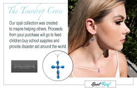 BLUE OPAL CROSS NECKLACE