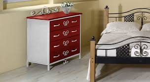Homecho schubladenkommode in weiß kommode mit 4 schubladen schubladenschrank für schlafzimmer wohnzimmer badezimmer skandinavische rot. Vintage Kommode Aus Metall Und Holz Mit Schubladen Gora