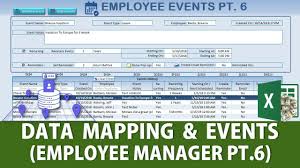 Create On Sheet Excel User Forms With Smart Data Mapping Employee Manag Data Map Excel Create Email