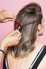 flechtfrisuren zum nachstylen long bob frisur balayage haare braune haare mit blonden strahnchen bob frisur long bob frisuren frisuren