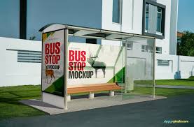 This straight view bus stop side panel advertisement mockup available free for download. Spectacular Bus Stop Mockups And Roadside Poster Mockups Zippypixels