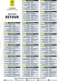 30e journée de ligue 1 : Ligue 1 De Football Calendrier