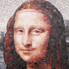 Mosaic Art Tile Mona Lisa Portrait
