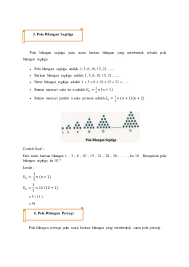 Soal dan pembahasan pola bilangan kelas 8 kurikulum 2013 pdf. Bahan Ajar Pola Biliangan Barisan Dan Deret