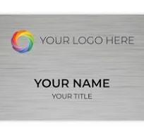 Silver Economy Plastic Name Tags